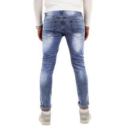 Jeans uomo 5 tasche slim fit Chiaro SA2343