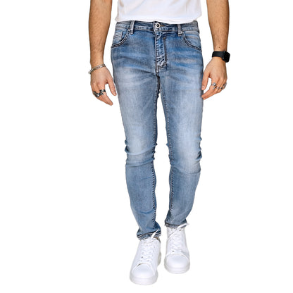 Jeans Uomo Slim Fit Denim Chiaro - RDV ABBIGLIAMENTO