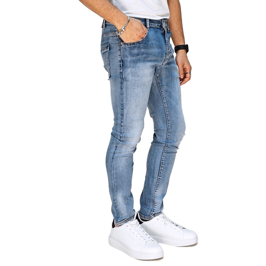 Jeans Uomo Slim Fit Denim Chiaro - RDV ABBIGLIAMENTO Taglia 52 - 56
