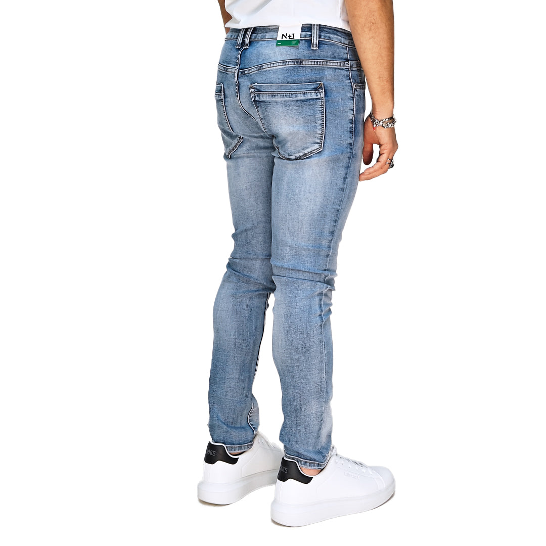 Jeans Uomo Slim Fit Denim Chiaro - RDV ABBIGLIAMENTO