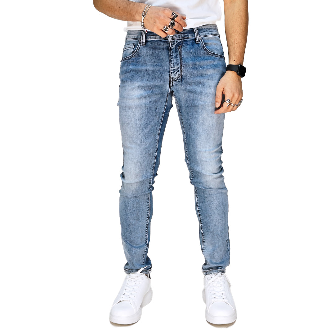 Jeans Uomo Slim Fit Denim Chiaro - RDV ABBIGLIAMENTO