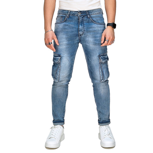 Jeans Cargo Uomo Slim Fit