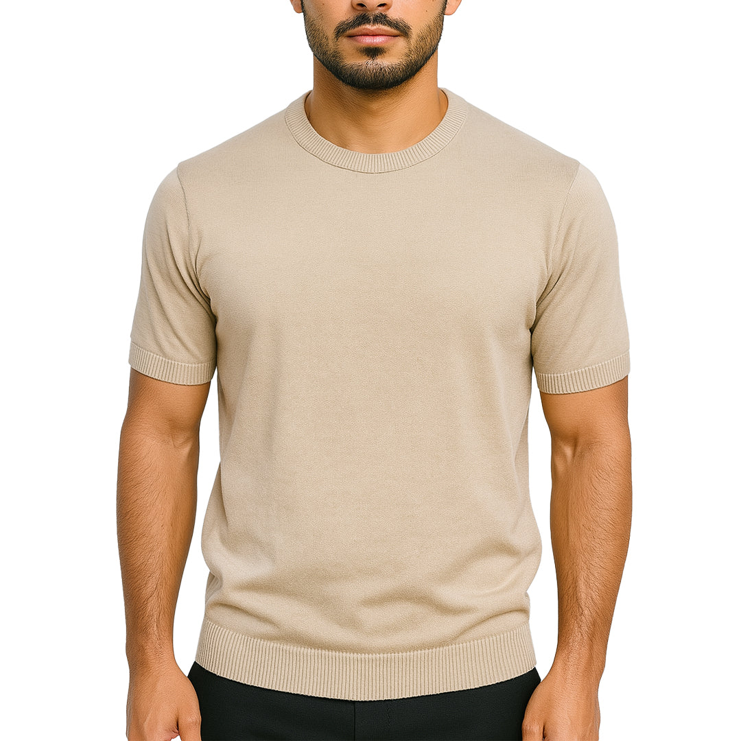 Maglia maniche corte in cotone elasticizzato