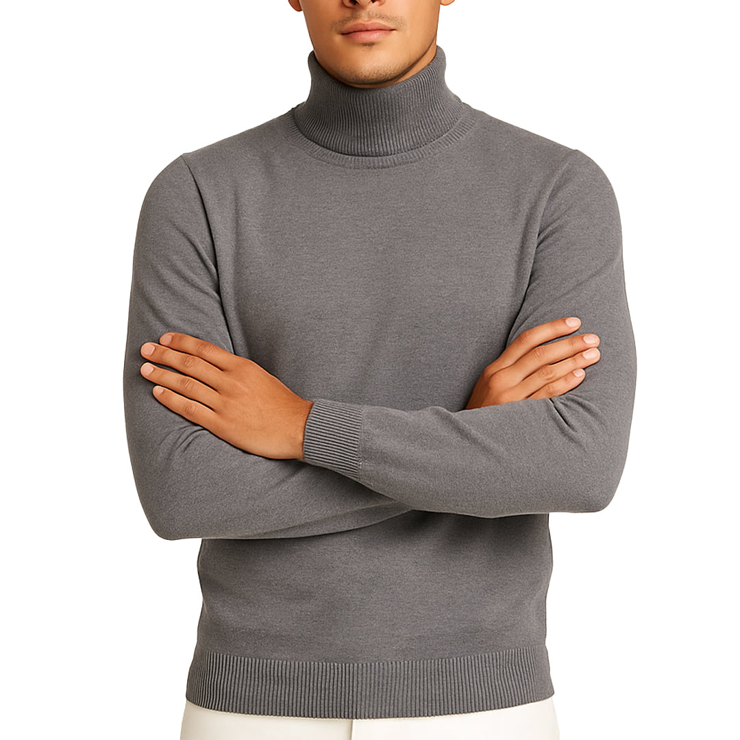Maglioncino Dolcevita RDV Uomo – Slim Fit Elasticizzato, Morbido al Tatto