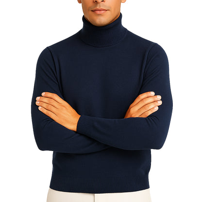 Maglioncino Dolcevita RDV Uomo – Slim Fit Elasticizzato, Morbido al Tatto