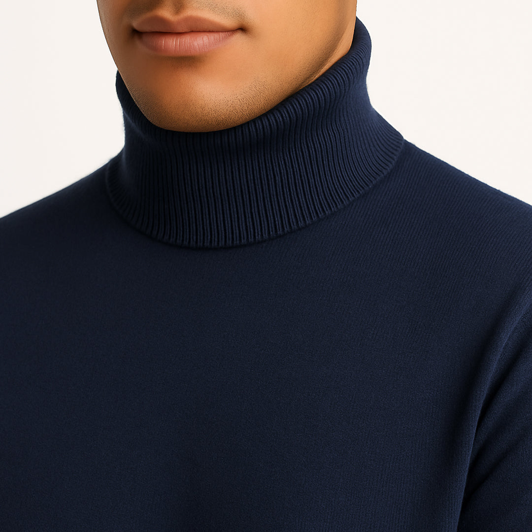 Maglioncino Dolcevita RDV Uomo – Slim Fit Elasticizzato, Morbido al Tatto