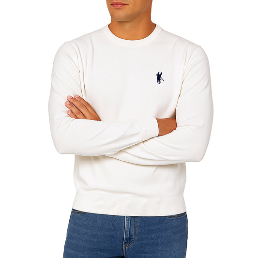 Maglioncino Uomo 100% Cotone – Slim Fit, Morbido e Versatile Blu