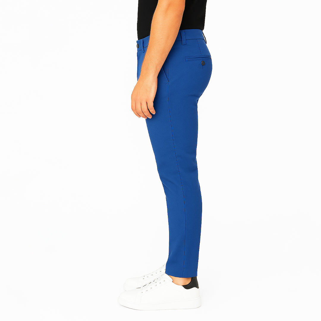 Pantalone Uomo Slim Fit in Cotone con Effetto Lino – RDV