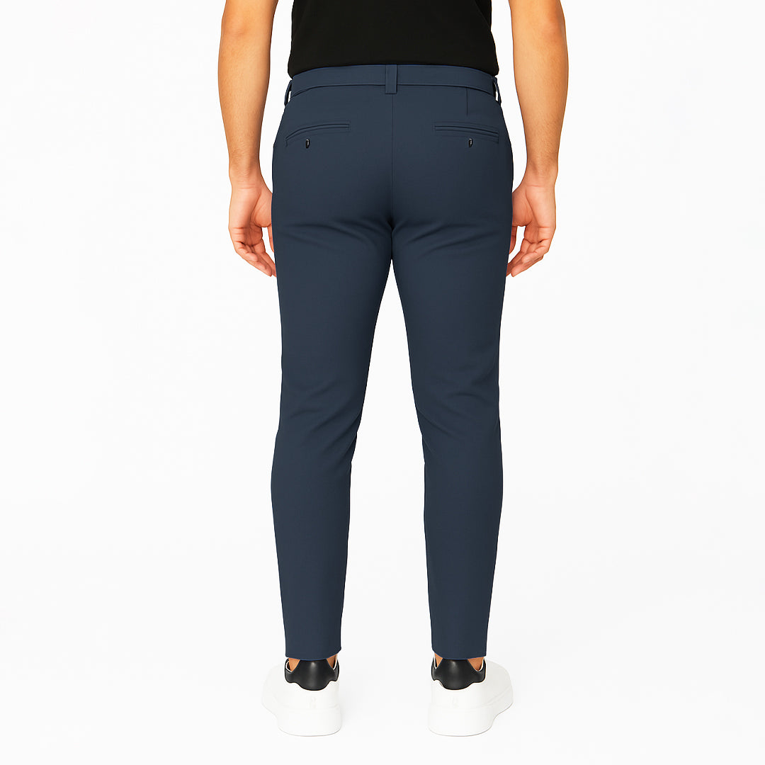 Pantalone Uomo Slim Fit in Cotone con Effetto Lino – RDV