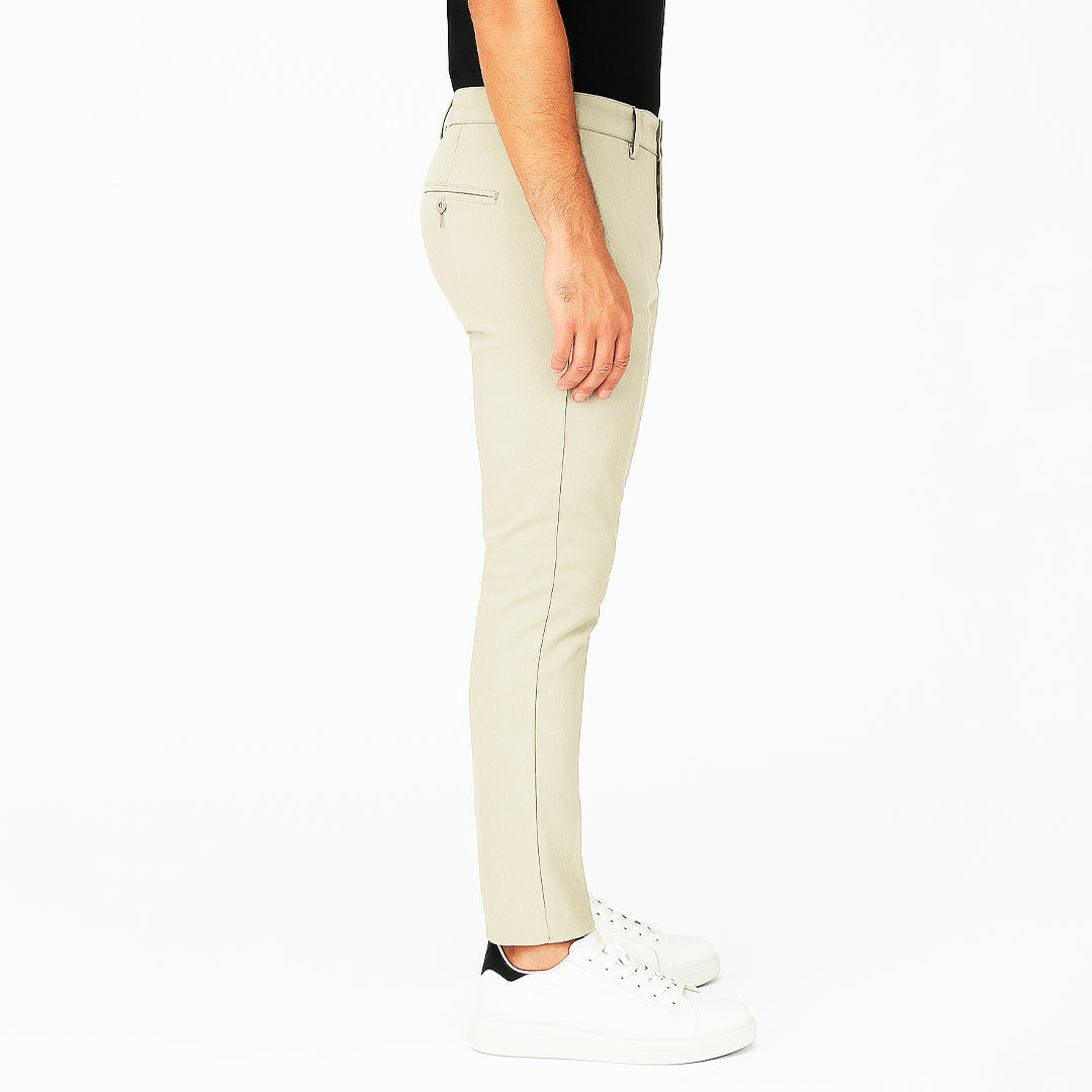 Pantalone Uomo Slim Fit in Cotone con Effetto Lino – RDV