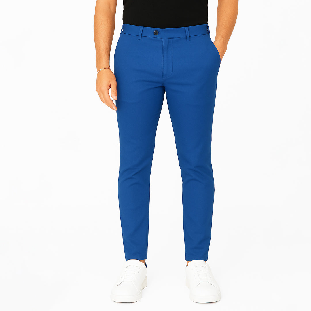 Pantalone Uomo Slim Fit in Cotone con Effetto Lino – RDV