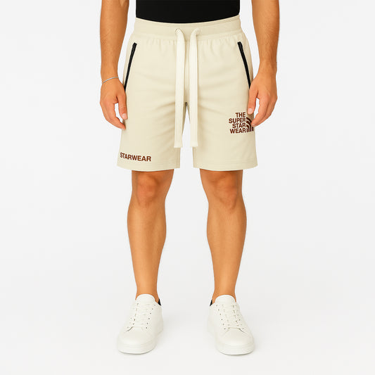 Pantaloncini Sportivi Uomo Cotone con Elastico in Vita