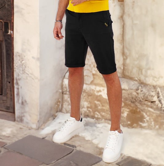 Shorts uomo in cotone colore nero