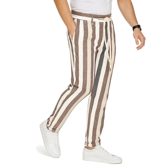 Pantaloni Uomo Estivi a Righe in Lino e Cotone – RDV Abbigliamento