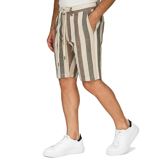 Pantaloncini Uomo Estivi a Righe in Lino e Cotone – RDV Abbigliamento