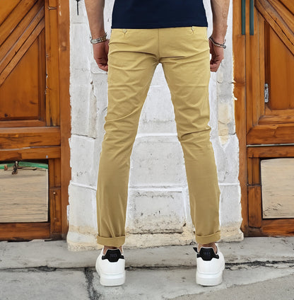 Pantalone uomo Cotone in colore beige