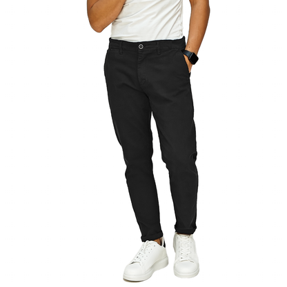 Pantaloni Chino Uomo RDV - Vestibilità Capri Nero