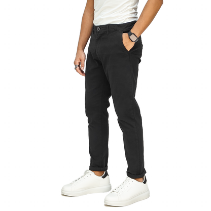 Pantaloni Chino Uomo RDV - Vestibilità Capri Nero