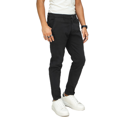 Pantaloni Chino Uomo RDV - Vestibilità Capri Nero