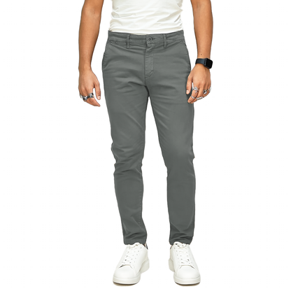 Pantaloni Chino Uomo RDV - Vestibilità Capri Grigio