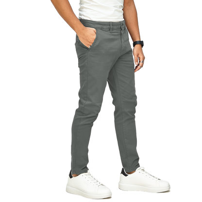 Pantaloni Chino Uomo RDV - Vestibilità Capri Grigio