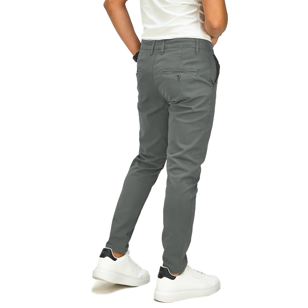 Pantaloni Chino Uomo RDV - Vestibilità Capri Grigio