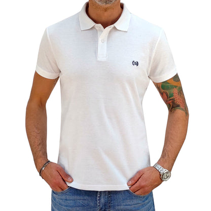 Polo Uomo manica corta in colore Bianco