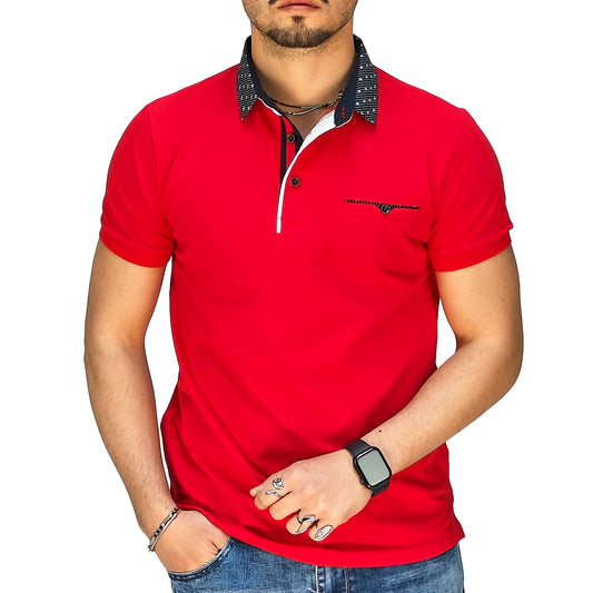 Polo Uomo Manica Corta Slim Fit in Piquet – RDV Abbigliamento