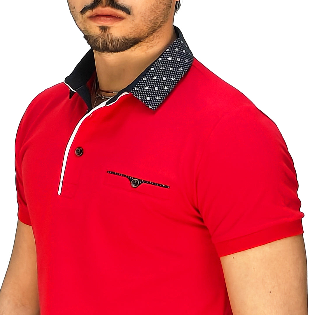 Polo Uomo Manica Corta Slim Fit in Piquet – RDV Abbigliamento