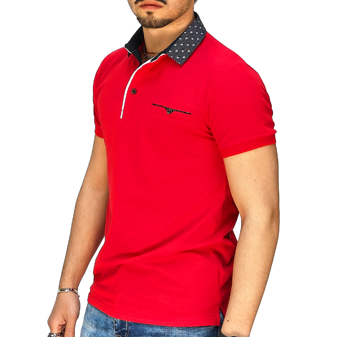 Polo Uomo Manica Corta Slim Fit in Piquet – RDV Abbigliamento