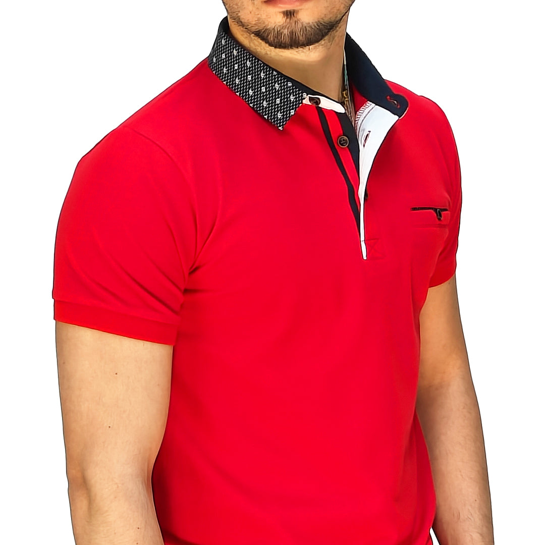 Polo Uomo Manica Corta Slim Fit in Piquet – RDV Abbigliamento