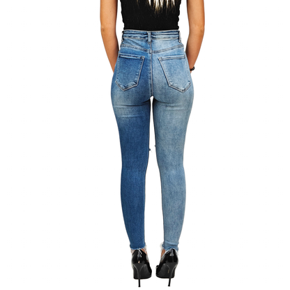 Jeans Donna Skinny Vita Alta Strappati