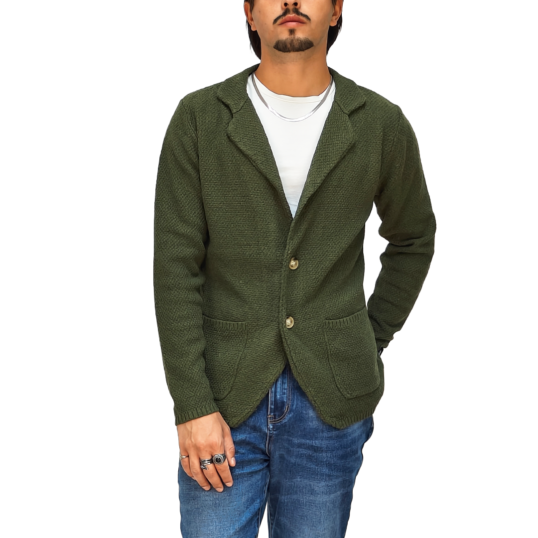 Cardigan Uomo Verde