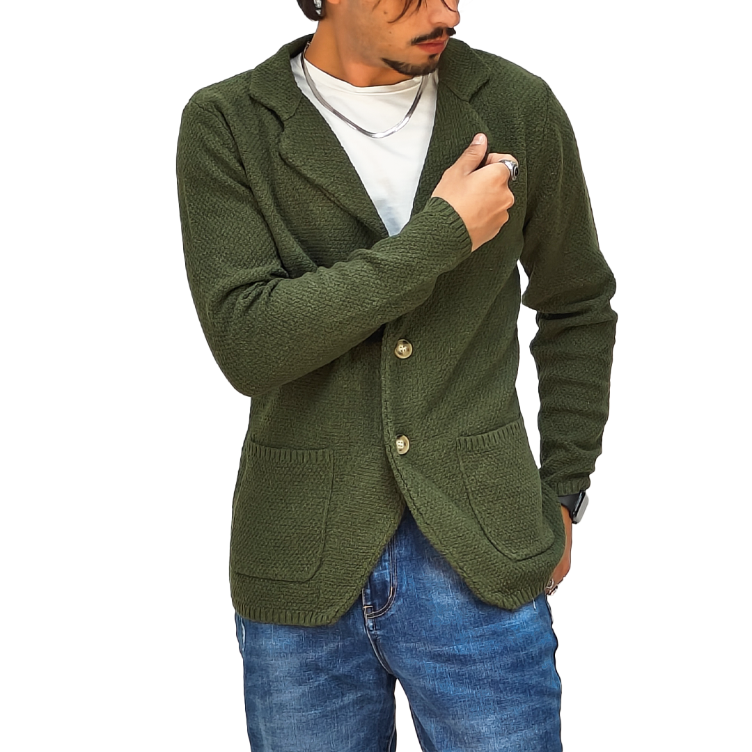 Cardigan Uomo Verde