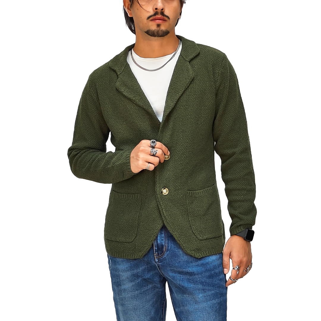 Cardigan Uomo Verde