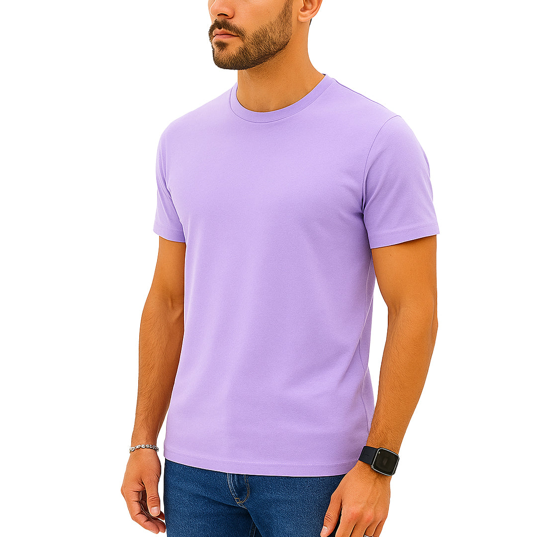 T-shirt manica corta slim fit Glicine Lavagna
