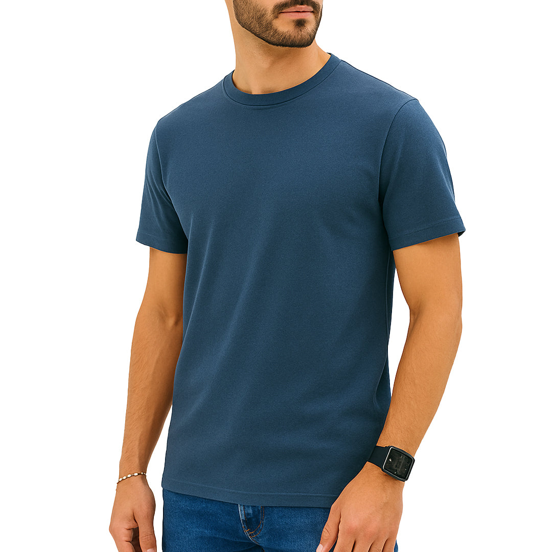 T-shirt manica corta slim fit Glicine Lavagna