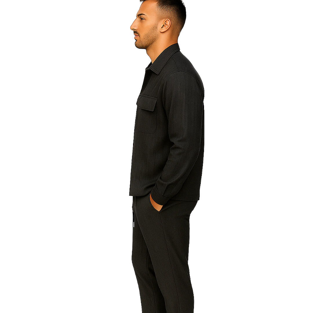 Completo Uomo Due Pezzi - Giacca Camicia + Pantalone | Beige |