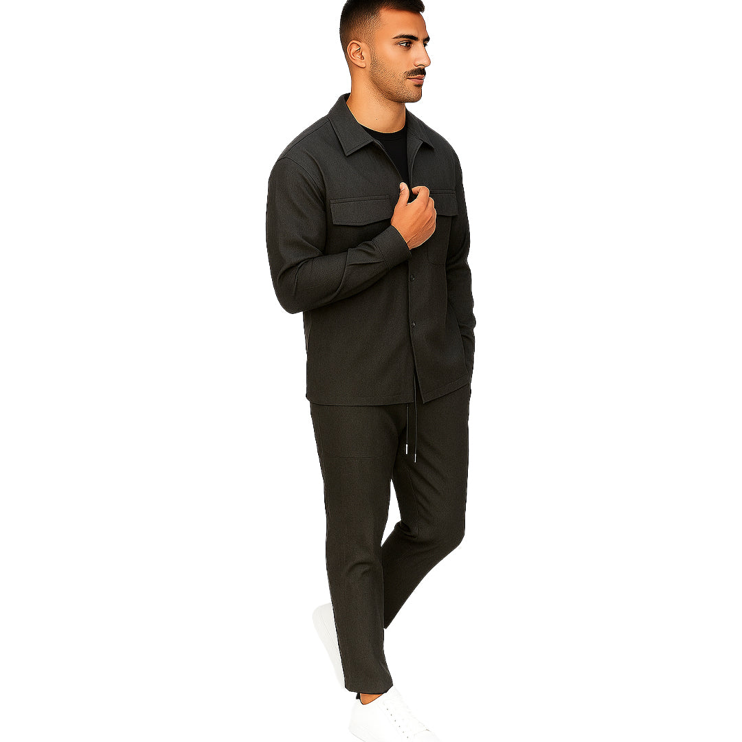 Completo Uomo Due Pezzi - Giacca Camicia + Pantalone | Beige |