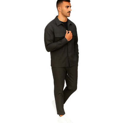 Completo Uomo Due Pezzi - Giacca Camicia + Pantalone | Beige |